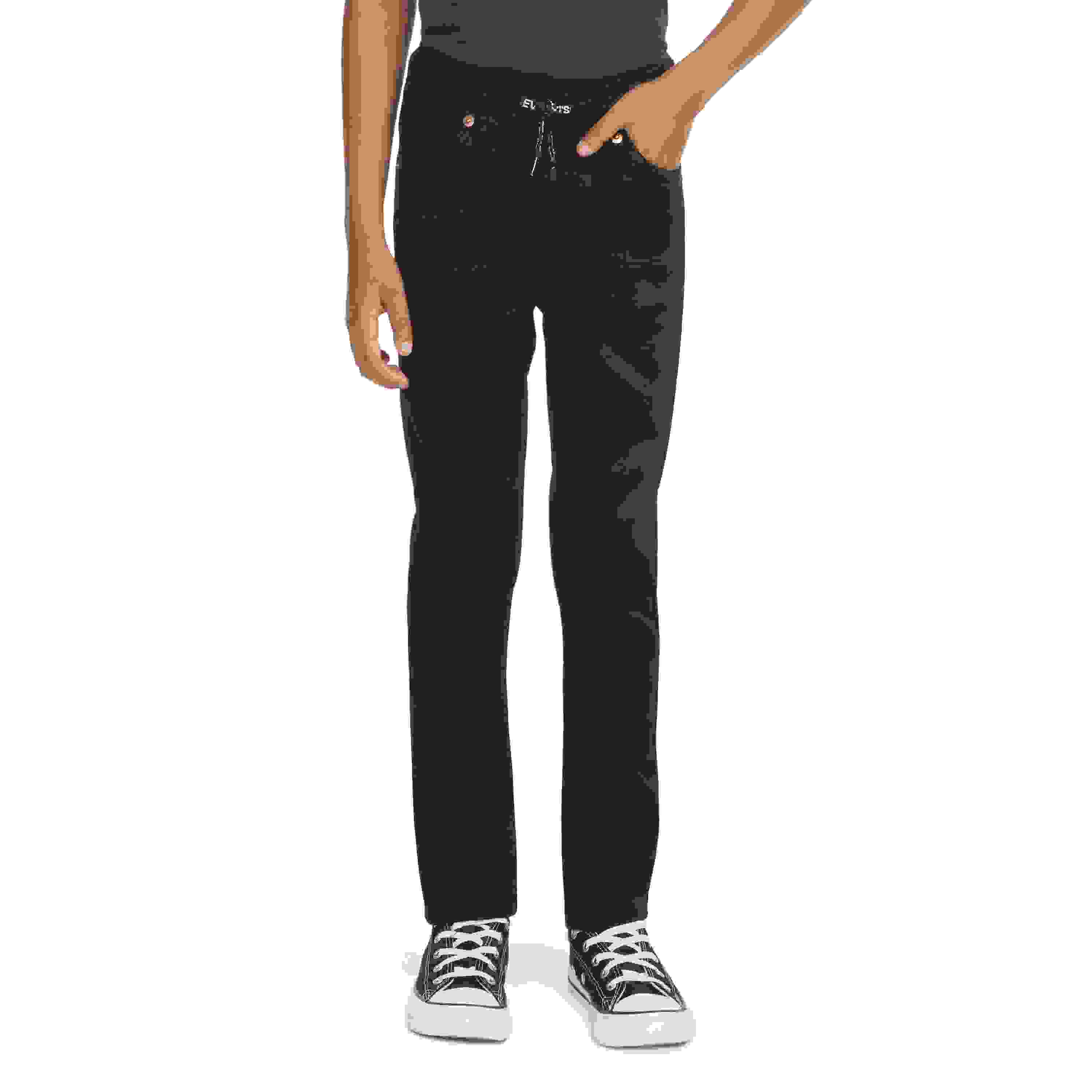 Levi's Skinny Fit Little Boys' Black Wash Pull On Jeans